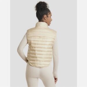 New S Small JoyLab Cream Ivory Quilted puffer Puffer Vest NWT